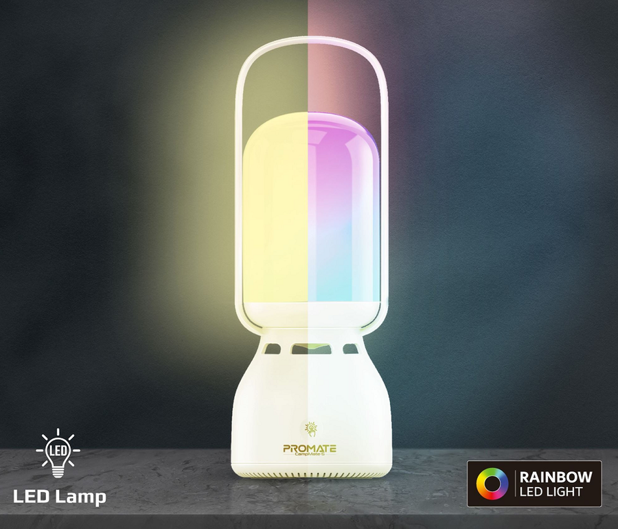 Promate CAMPMATE-5 - 2-in-1 Portable Camping LED Multifunctional Speaker Light 2400mAh Built-in Battery 5W