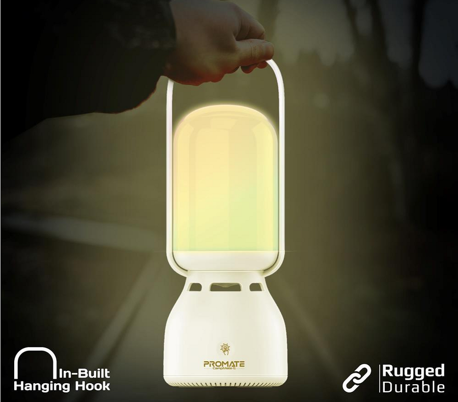 Promate CAMPMATE-5 - 2-in-1 Portable Camping LED Multifunctional Speaker Light 2400mAh Built-in Battery 5W