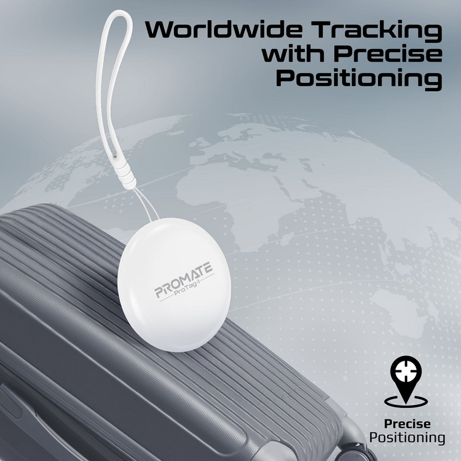Promate PROTAG-1 - Smart Bluetooth Tracker Tag w/ Smart Precision Positioning. Ultra-compact