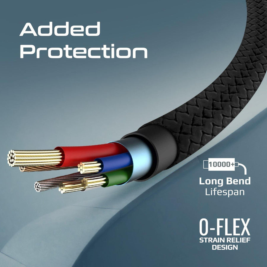Promate XCORD-AI200-BLK - 2M USB-A to Lightning Connector Super Flexible Cable Supports 2A Charging & 480Mbps