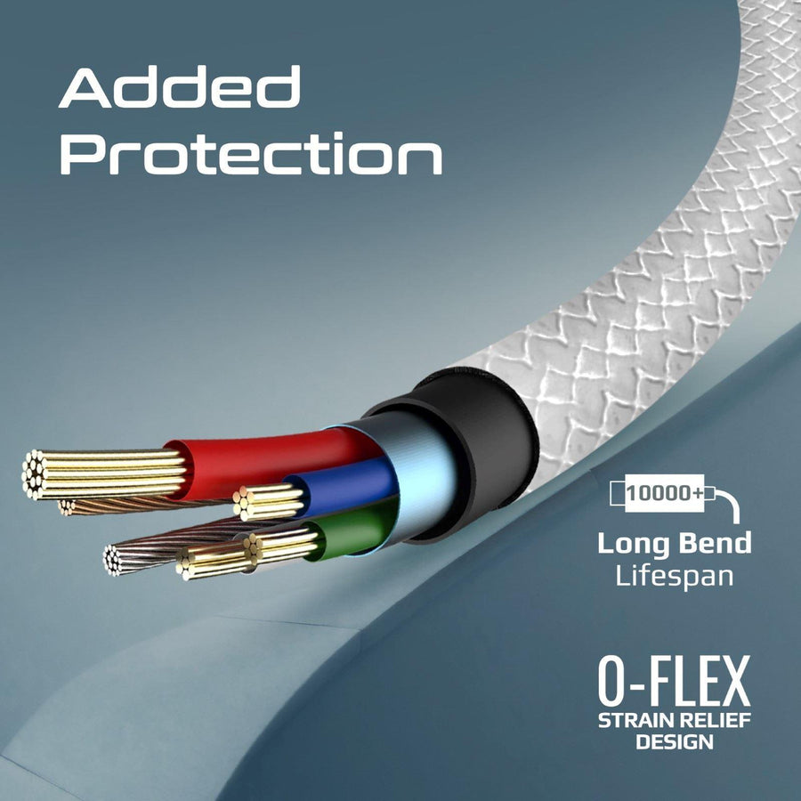 Promate XCORD-AI200-WHT - 2M USB-A to Lightning Connector Super Flexible Cable Supports 2A Charging & 480Mbps