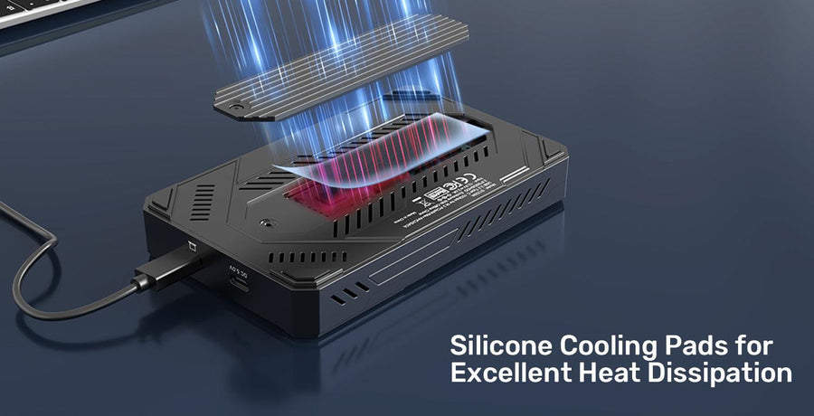 Unitek S1229C - M.2 NVMe & SATA SSD Enclosure. M Key M.2 NVMe SSDs & 2.5