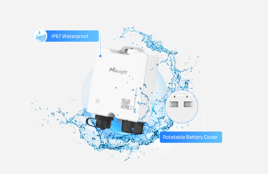 TS201-915M - Milesight TS201 LoRaWAN AS923 High Accuracy DS18B20 Temperature IoT Sensor