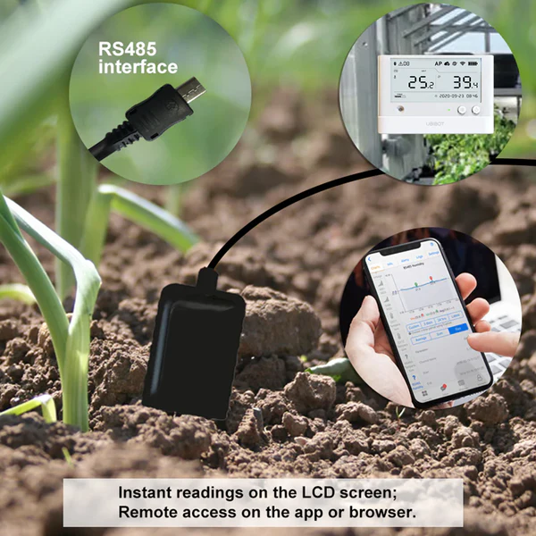 Soil-Probe-3M-R-USB - Ubibot Soil-Probe-3M-R-USB Soil Temperature and Moisture Probe for WS1 Pro 3 Metres