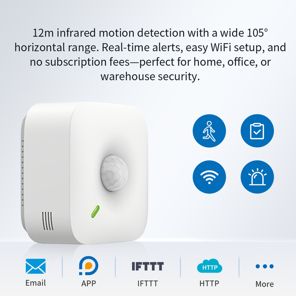MS1 - Ubibot MS1 Cloud-gestützter WLAN-Infrarot-Bewegungssensor