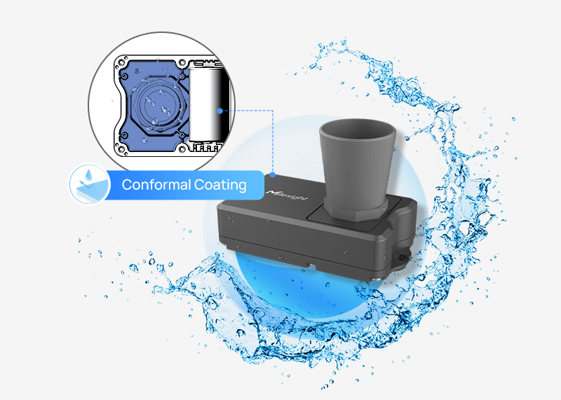 EM400-UDL-N03GL-W050 - Milesight NB-IoT/CatM EM400-UDL Ultrasonic 5 Metre Distance Sensor with IP67 Case