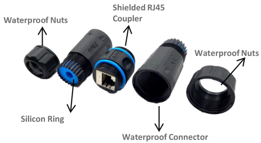 C6A-IC-IP68 - IP68 Rated Waterproof CAT6A Passive Ethernet Inline Coupler