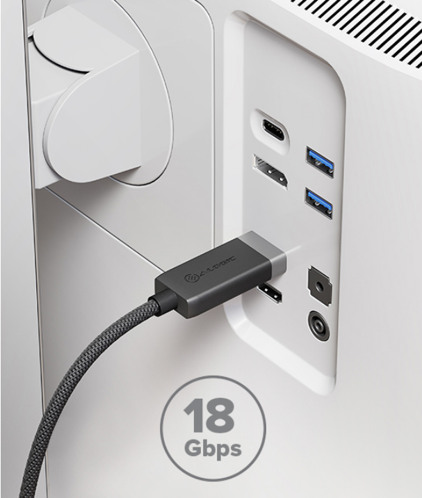 FUCHD1-SGR - ALOGIC Fusion Series USB-C-auf-HDMI-Kabel