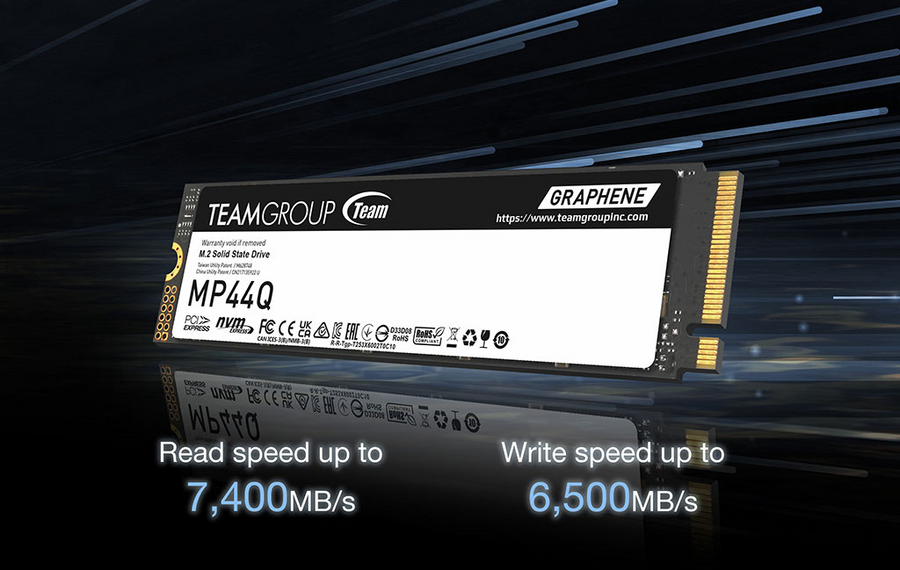 TM8FFD001T0C101 - TEAMGROUP MP44Q M.2-2280 PCI-E GEN4x4 1TB SSD (R7400 / W6200)