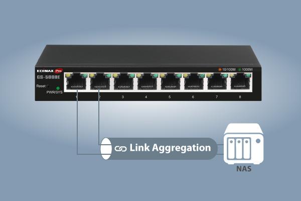 EDIMAX GS-5008E8P - 8-Port Gigabit Ethernet Web Smart Switch