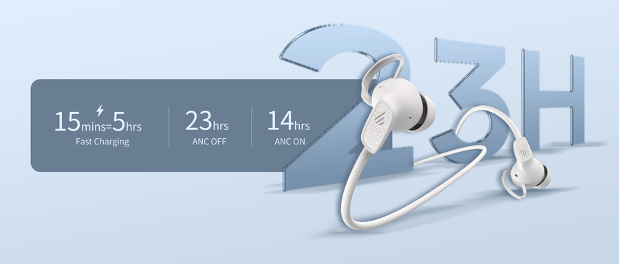 Edifier  W280NB Pro Wireless Noise Cancelling Sports Earbuds - Sand White