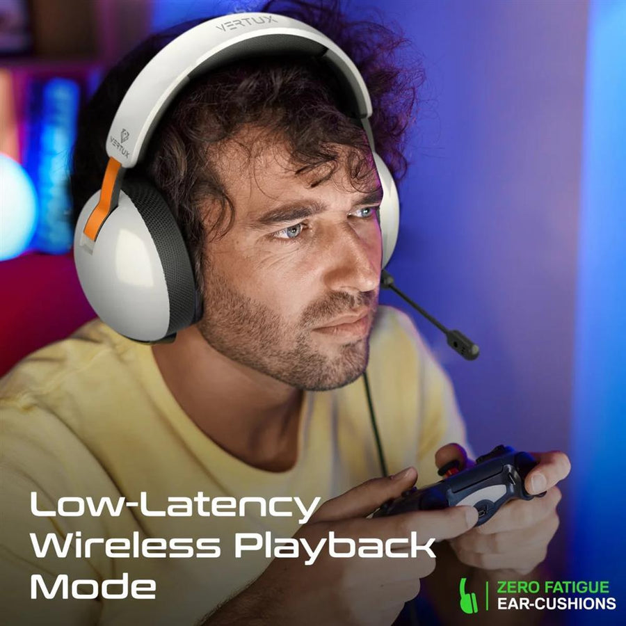 VERTUX BB-8 - High Performance Wireless BT Gaming Headset Retractable Mic Up to 80Hrs Playback