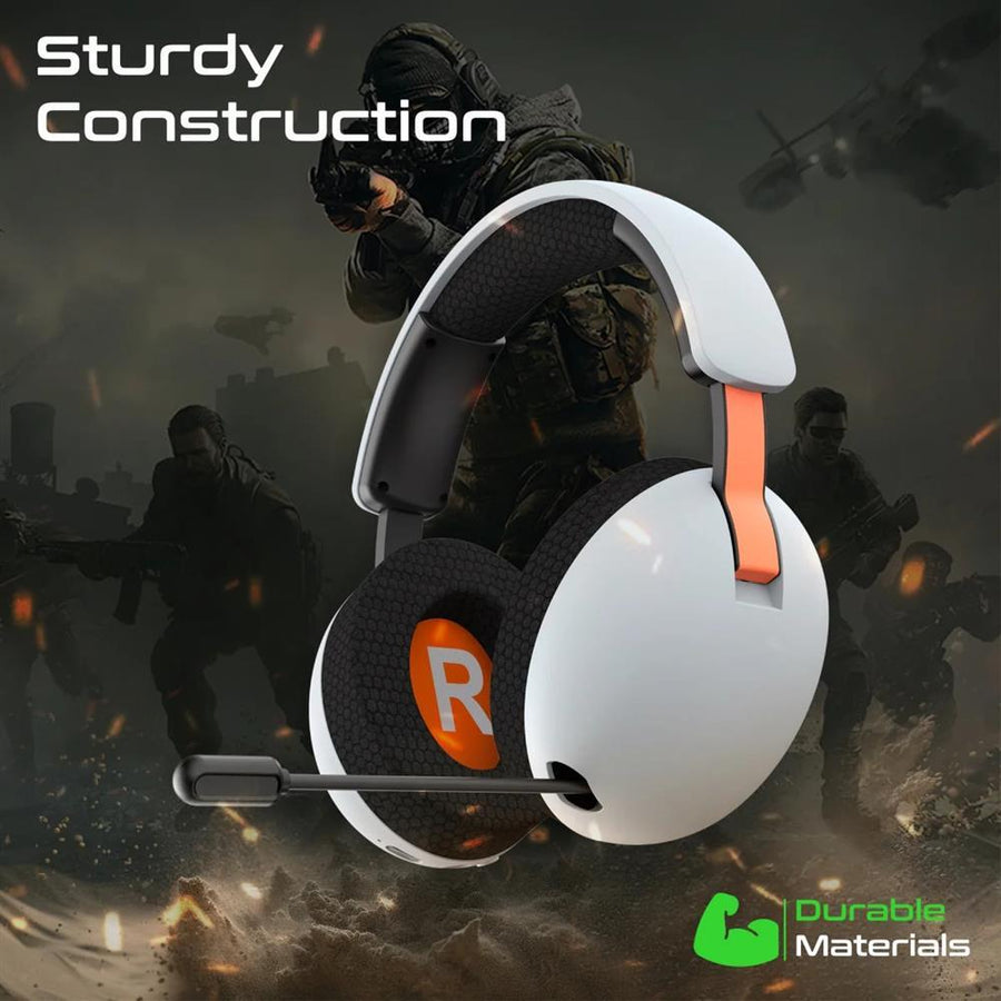 VERTUX BB-8 - High Performance Wireless BT Gaming Headset Retractable Mic Up to 80Hrs Playback