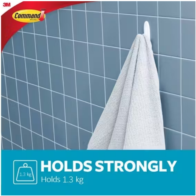 7011387426 - Command Wet Area Hook 17081WD Medium White, Pack of 2