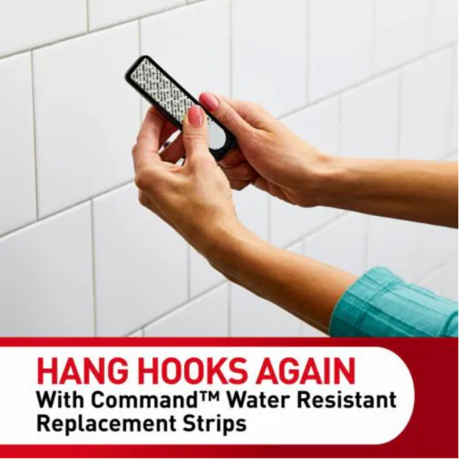 7100355954 - Command Bathroom Refill Strips BATH22-ES Medium Large, Pack of 6