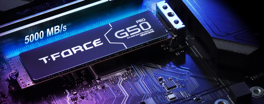 TM8FFE001T0C129 - TEAMGROUP T-FORCE G50 M.2 PCIE GEN4X4 WITH NVME SSD 1TB R/W 5000/4800 MB/s