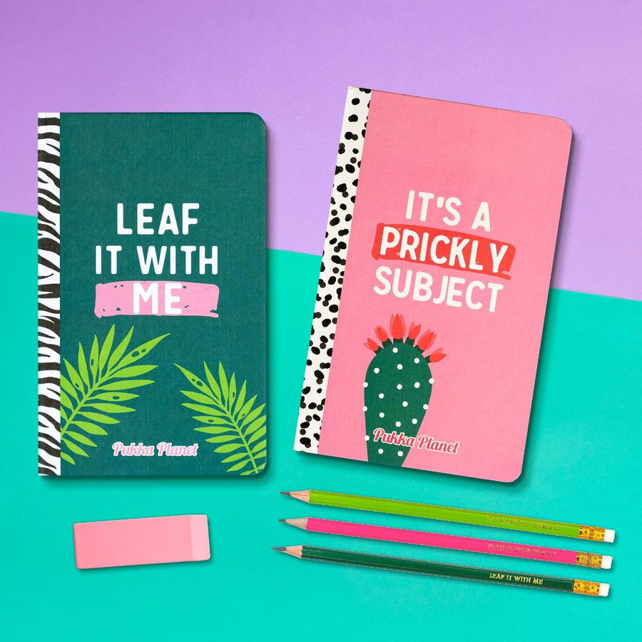 P9765SPP - Pukka Planet Soft Cover Notebook 13x21cm Leaf it with Me
