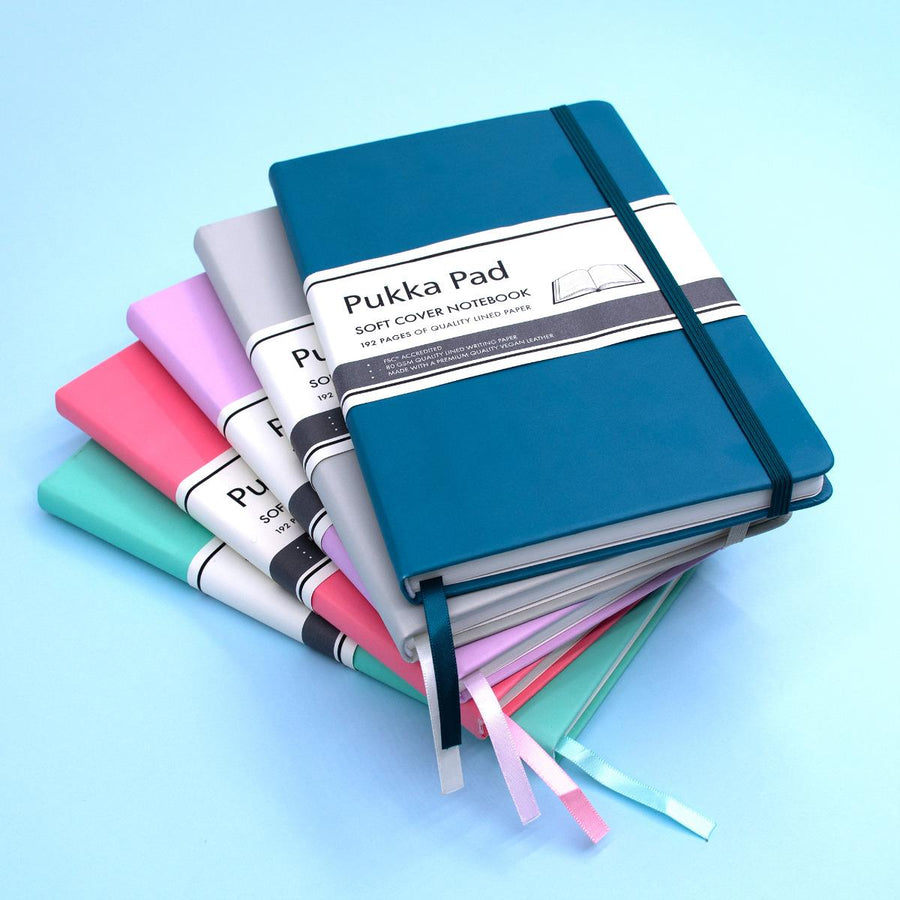 P7752SIG - Pukka Signature Soft Cover Notebook 13x21cm Lined Teal FSC