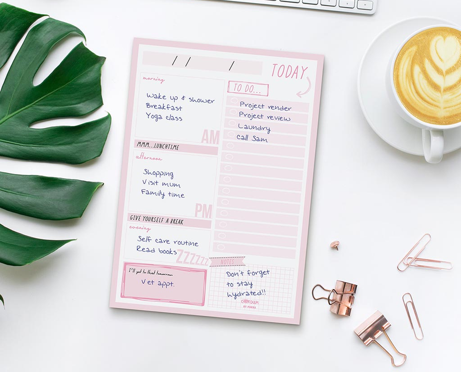 Carpe Diem 9162-CD(22) Carpe Diem Daily Planner Pad Ballerina Pink