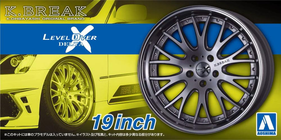 Aoshima 3-6115 - AOSHIMA #102 REIFEN & FELGEN K-BREAK "LVL DELTAX19"