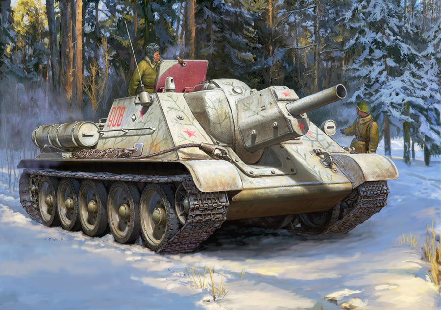 Zvezda Z6281 - ZVEZDA 1/72 SOV. SEL-PROP GUN SU-122