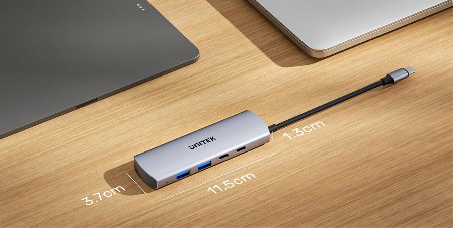 Unitek H1112D - 4-in-1 10Gbps USB Multi-Port Hub w/ USB-C Connector. 2x USB-A & 2x USB-C Ports.