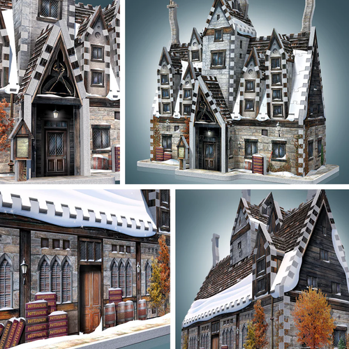 WREBBIT3D PUZZLES W3D-1012 - WREBBIT3D: HOGSMEADE DIE DREI BESEN