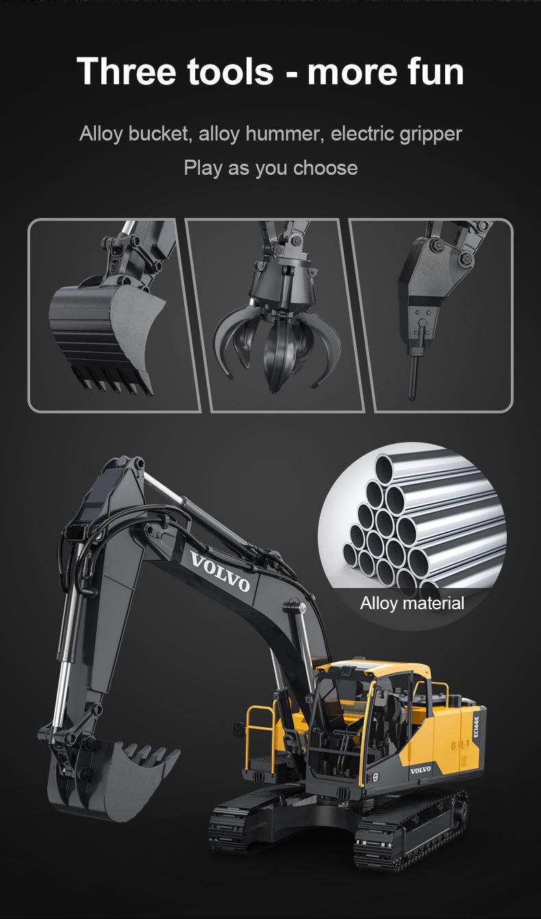 CADA/DOUBLE E E598-003 - DOUBLE E: 1:16 VOLVO EC160E EXCAVATOR PRO ALLOY R/C
