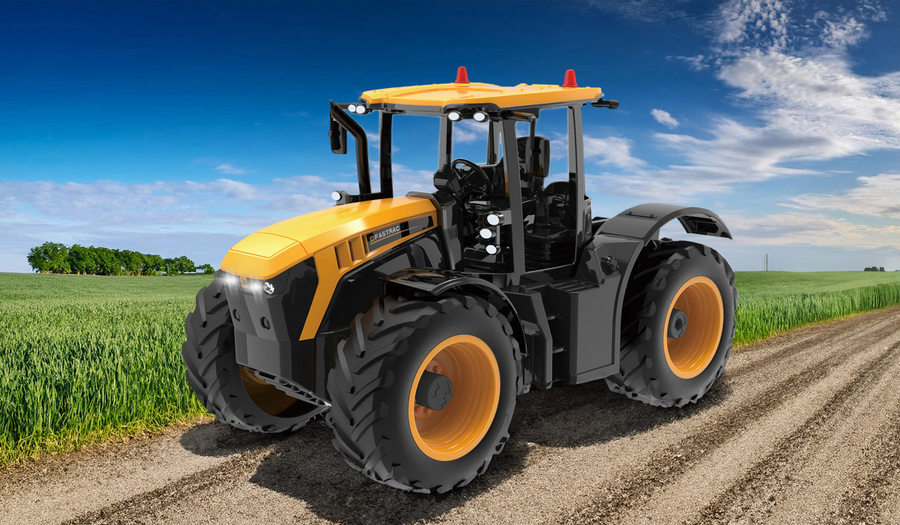 CADA/DOUBLE E E682-003 - DOUBLE E: 1:24 JCB FARM TRAKTOR RC