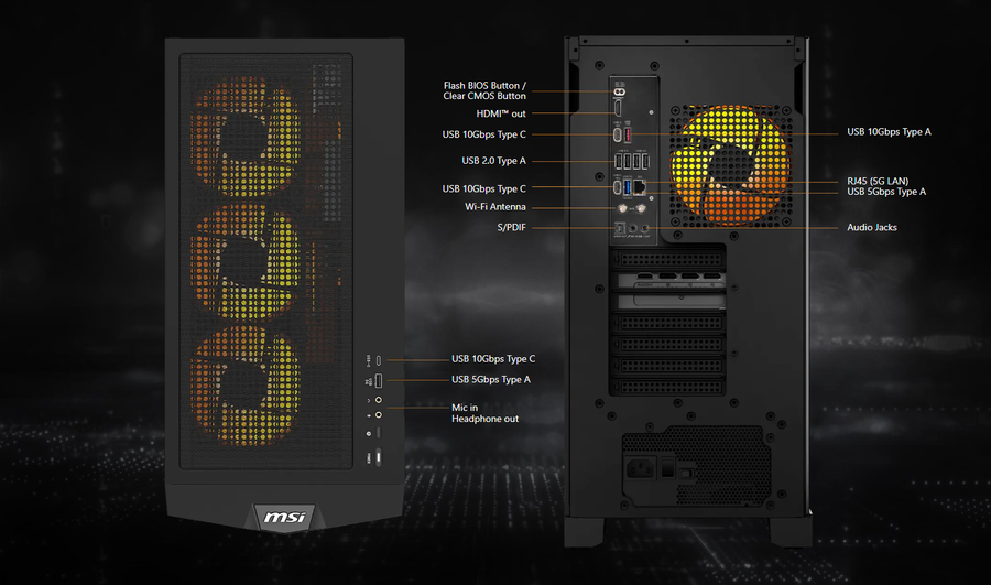 MSI MPG Infinite Z3 9NVPR7-457NZ RTX 5070 Gaming PC