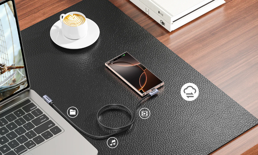 Unitek C14147A - 0.5m 100W Right Angle USB-C to Right Angle USB-C Cable. PD3.0/QC3.0 Fast Charging