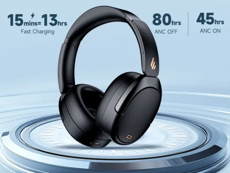 Edifier  WH950NB (2025 Upgrade) Wireless Over-Ear Noise-Cancelling Headphones - White