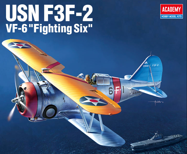 Academy 9-12326 - ACADEMY 1/48 USN F3F-2 VF6 "FIGHTING SIX"