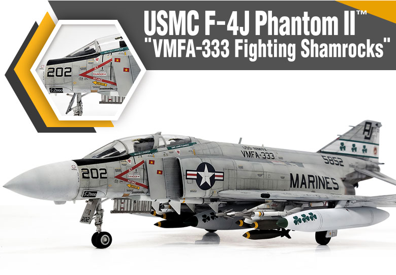 Academy 9-12356 - ACADEMY1/48 USMC F-4J PHANTOM II "SHAMROCKS"