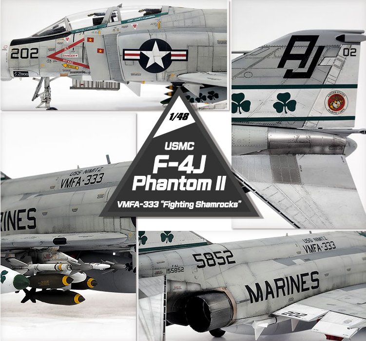 Academy 9-12356 - ACADEMY1/48 USMC F-4J PHANTOM II "SHAMROCKS"