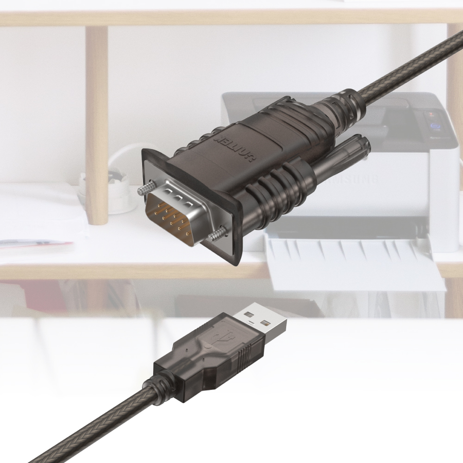 Unitek Y-108 - 1.5m USB 2.0 to Serial (DB9M) RS232 Converter. Link PC to Serial Devices