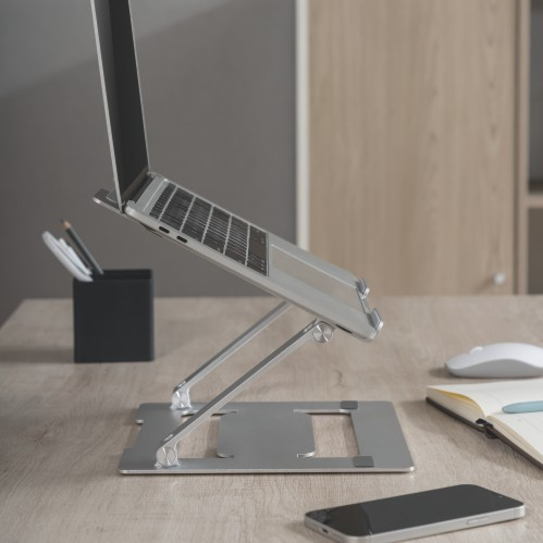 Bracom BT-FSAAS03-8S - Foldable Stepless Adjustment Aluminium Riser For Most 11"-17" laptops, tablets, and E-Readers