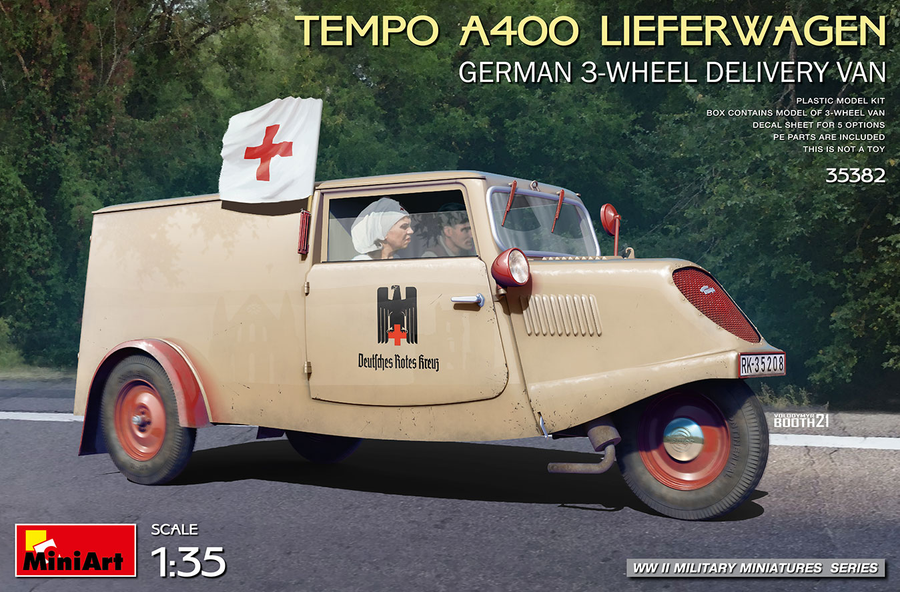 Miniart 2-35382 - MINIART 1/35 TEMPO A400 LIEFERWAGEN DREIRAD