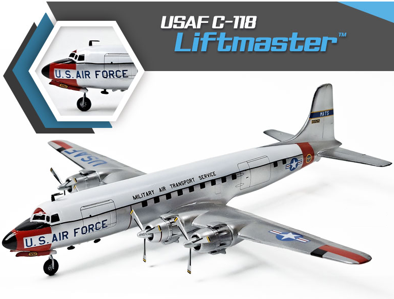 Academy 9-12634 - ACADEMY 1/144 USAF C-118 LIFTMASTER