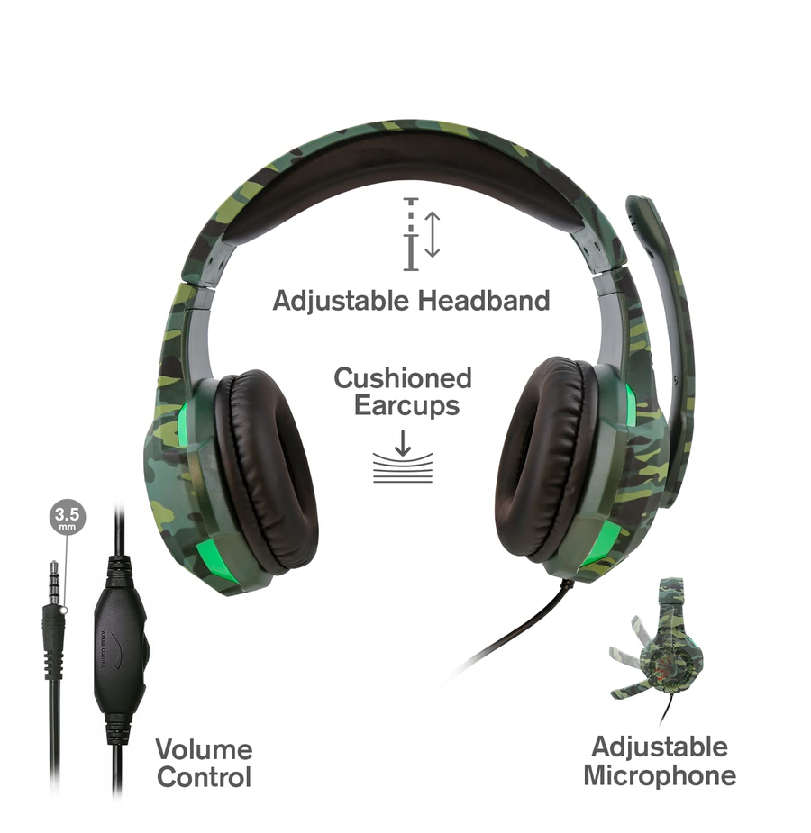 Nyko Universalzubehör PNUDCH - Nyko Deluxe Camo Headset (Grün)