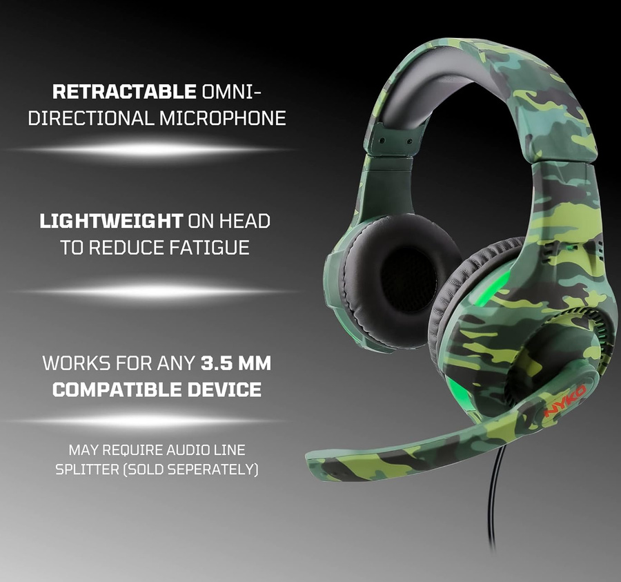 Nyko Universalzubehör PNUDCH - Nyko Deluxe Camo Headset (Grün)