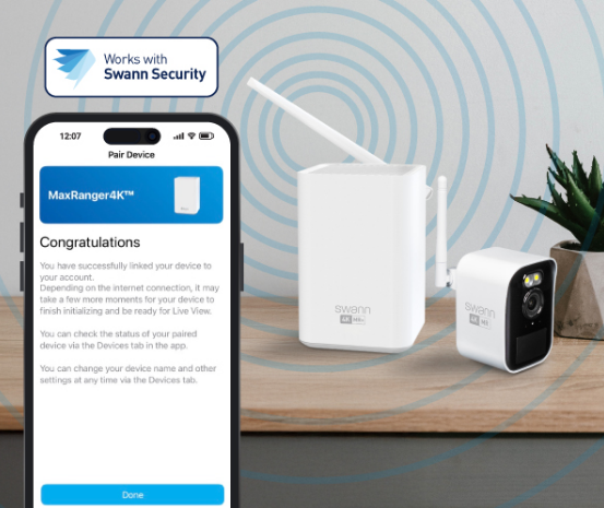 SWNVW-MRMINICAM-GL - Swann MaxRanger4K Mini Long Range Wireless Add-On IP Camera - 1 Pack