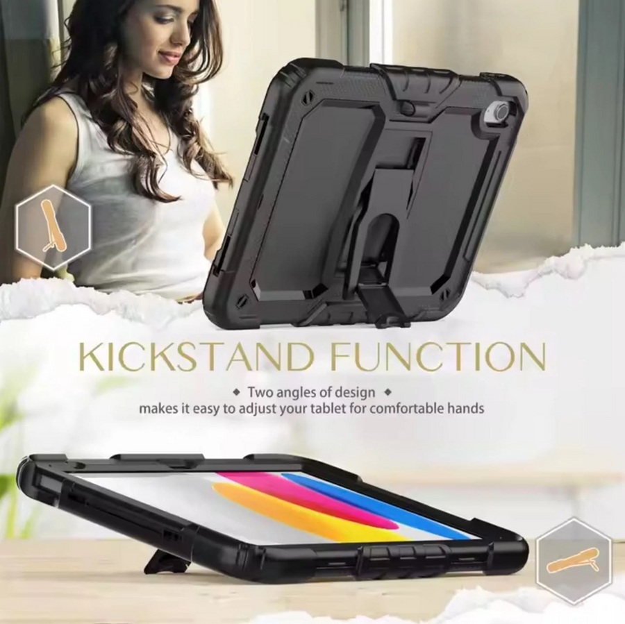 Generisch - Grip Case AR-S119-BK-SP - Survivor Hülle - iPad 11 (A16) mit integriertem Displayschutz