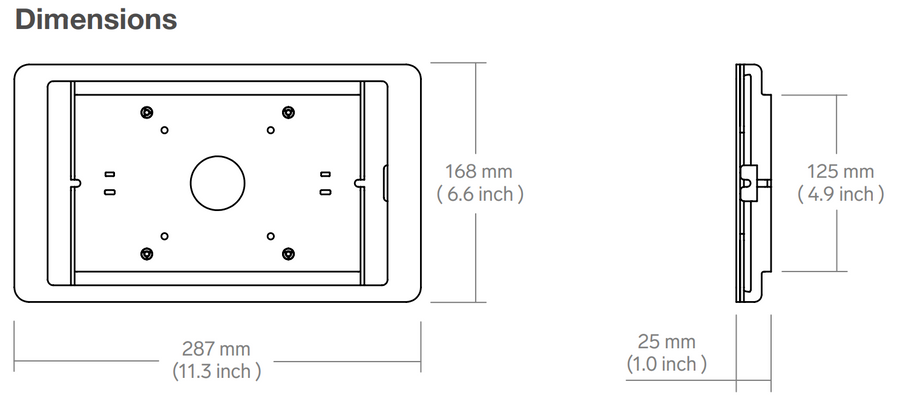 Heckler H589-BG - VESA Mount - Galaxy Tab A 10.1 (2019)