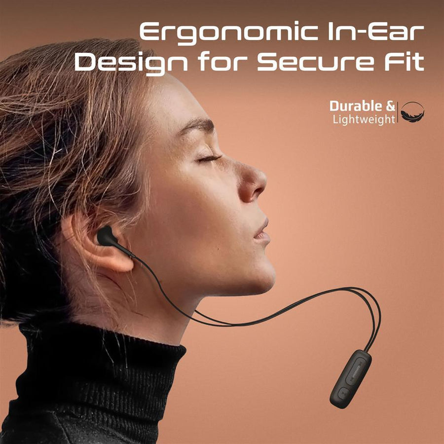 Promate LATCH-WHT - Clip-On BT Wireless Dynamic Earphones Magnetic Collar Clip Up to 12hrs Playtime Inline