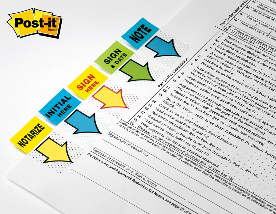 7000052582 - Post-it Flags 680-SH2 25x43mm Sign Here, Pack of 2