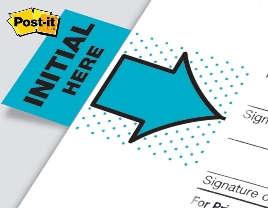 7100084441 - Post-it Flags 680-IH2 25x43mm Initial Here, Pack of 2