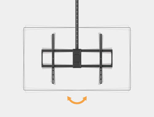 BRATECK PLB-CE1568L - 50''-100'''' Ceiling Mount Heavy-Duty Bracket for Large TVs. Max Laod: 80Kgs VESA
