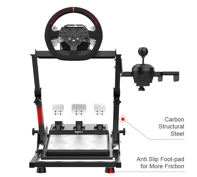 PXN-A10 - PXN-A10 Adjustable Racing Sim Frame Black