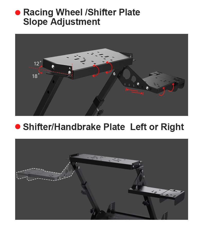 PXN-A10 - PXN-A10 Adjustable Racing Sim Frame Black